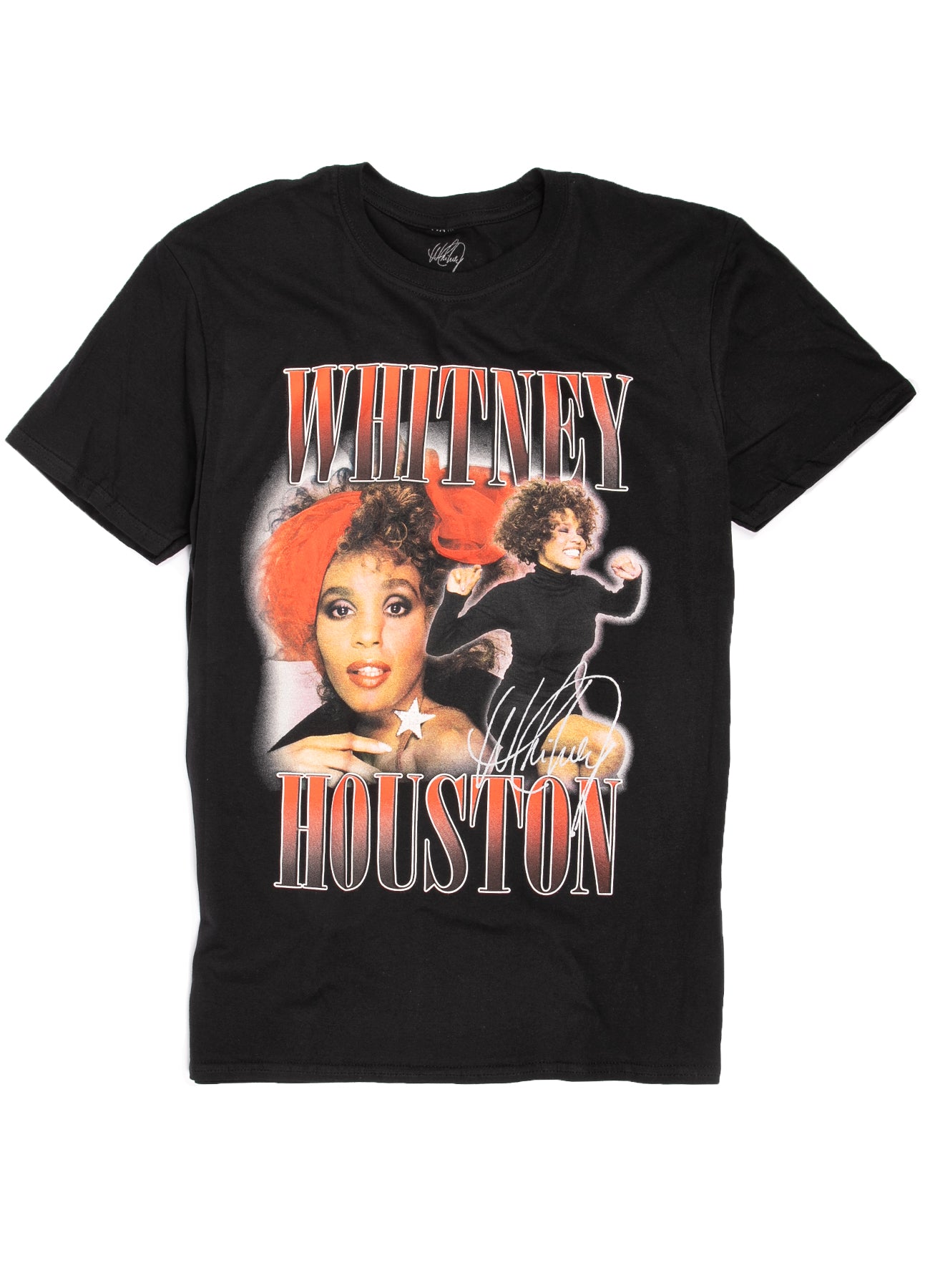 Unisex Whitney Houston T-Shirt - Greatest Love Of All - Black (Red